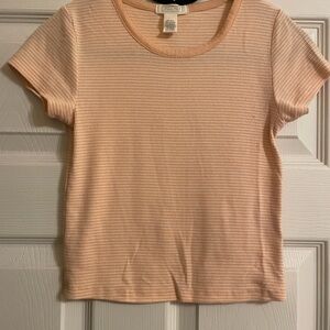 Tilly pink and white striped top